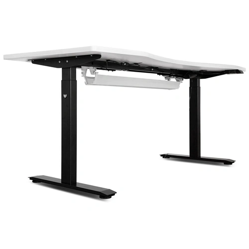 Lifespan Fitness ErgoDesk Automatic Standing Desk (White) + Cable Management Tray