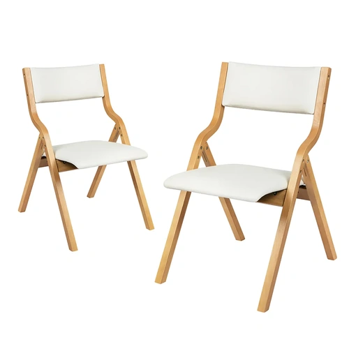 2x Dining Chairs Foldable PU