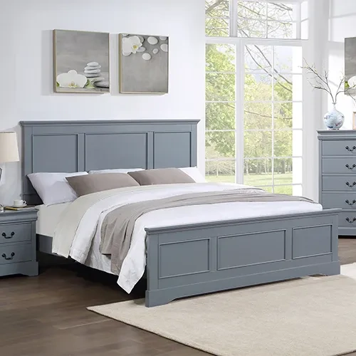 Bed Frame in Solid Wood with Slats Support in colour