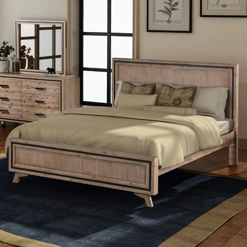 Brush Bed Frame in Acacia Wood Construction