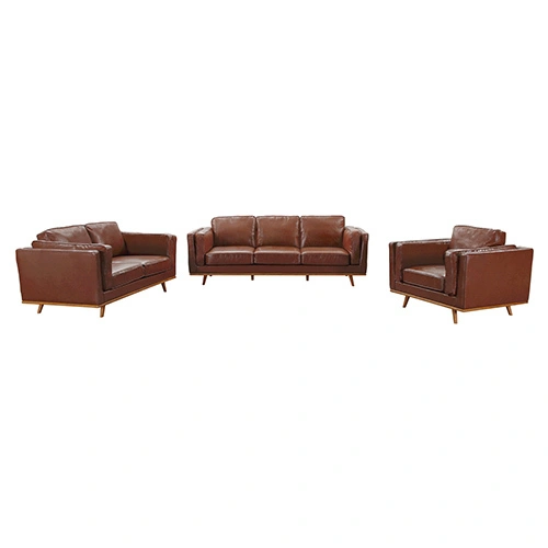 3+2Seater Sofa Leather Lounge Set for Living Room Couch with Wooden Frame