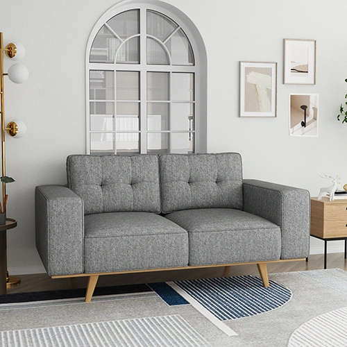 Sofa Fabric Upholstery Colour Pocket Spring Wooden Frame