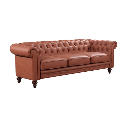Sofa Lounge Set Button Tufted Faux Leather