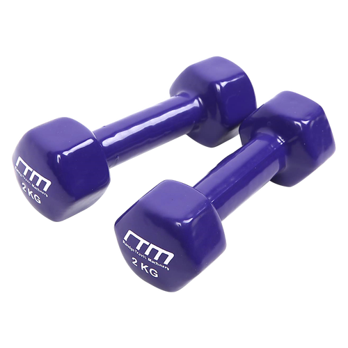 Dumbbells Pair PVC Hand Weights Rubber Coated
