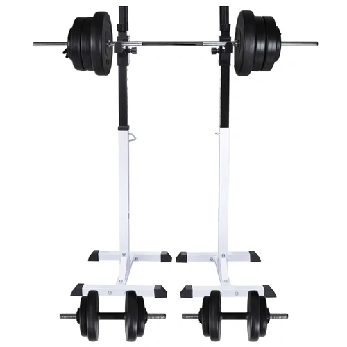 Barbell Squat Rack with Barbell and Dumbbell Set