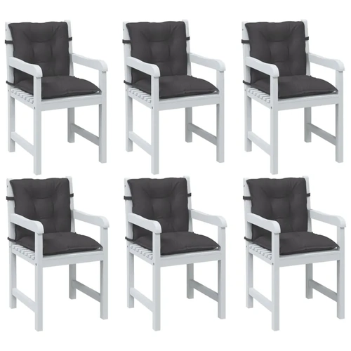 Lowback Chair Cushions Melange Anthracite Fabric