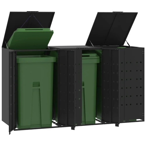Wheelie Bin Storage for 3 Bins Steel