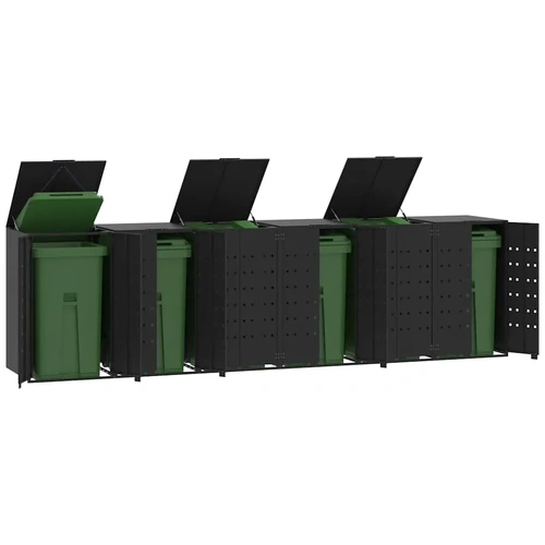 Wheelie Bin Storage for 6 Bins Steel