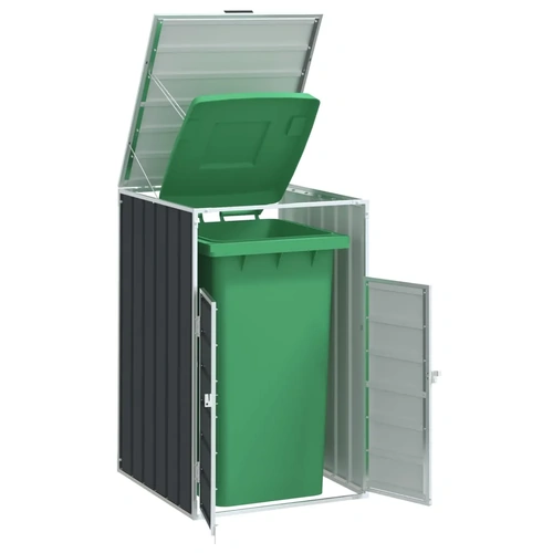 Wheelie Bin Storage for Single Bin Anthracite Steel