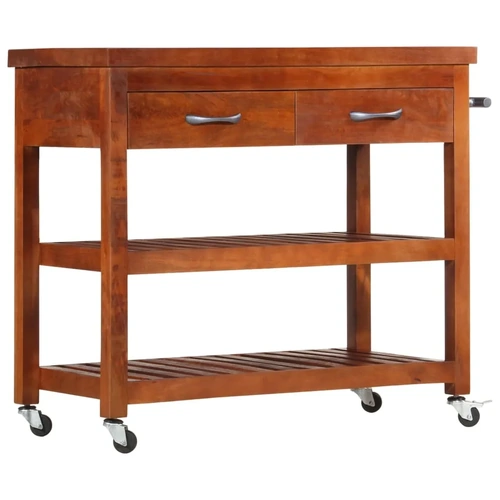 Kitchen Trolley Solid Acacia Wood