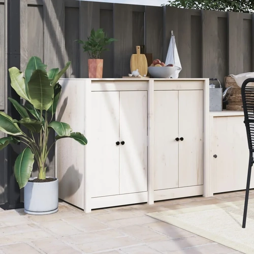 Outdoor Kitchen Cabinet Solid Wood Pine