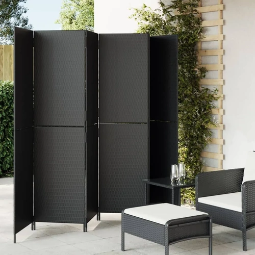 Room Divider 6 Panels Poly Rattan