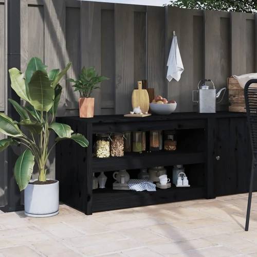 Outdoor Kitchen Cabinet Solid Wood Pine