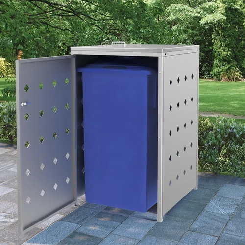 Wheelie Bin Shed 240 L Stainless Steel