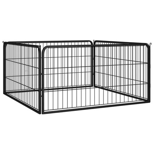 Dog Playpen Black Powder-coated Steel