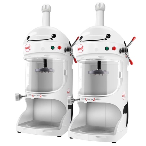 2X 350W Commercial Ice Shaver Crusher Machine Automatic Snow Cone Maker