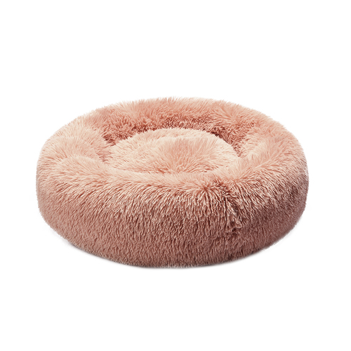Pet Bed Cat Dog Donut Nest Calming Kennel Cave Deep Sleeping Pink XXXL