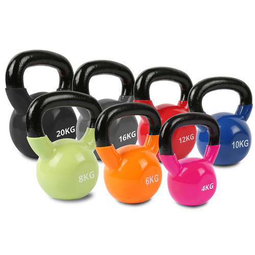Kettlebell Vinyl Set 4kg to 20kg - 76kg in total