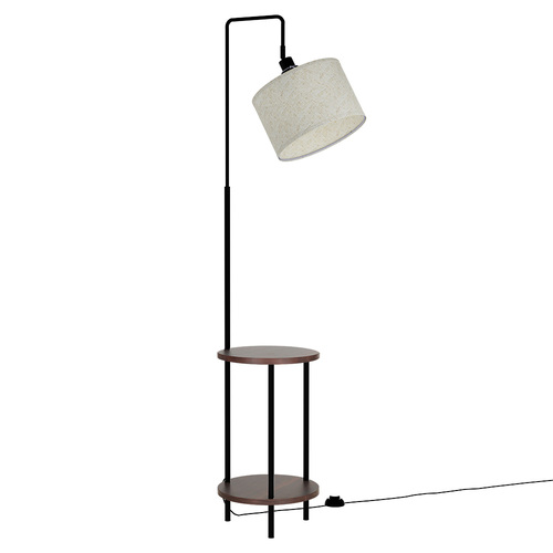 Floor Lamp Shelf Modern LED Storage Shelves Stand Living Room Light