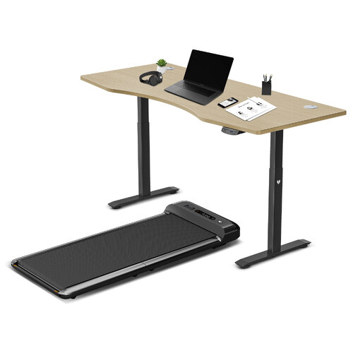 Lifespan Fitness Walkingpad M2 Treadmill with Dual Motor Automatic Standing Desk 180cm in Oak/Black