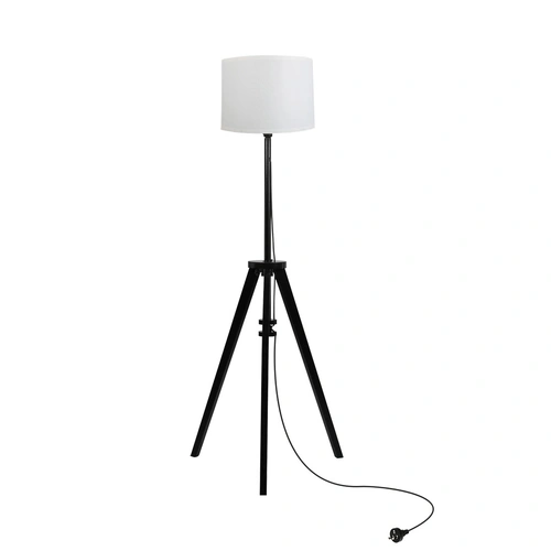  Wooden Floor Lamp Modern Tripod Black