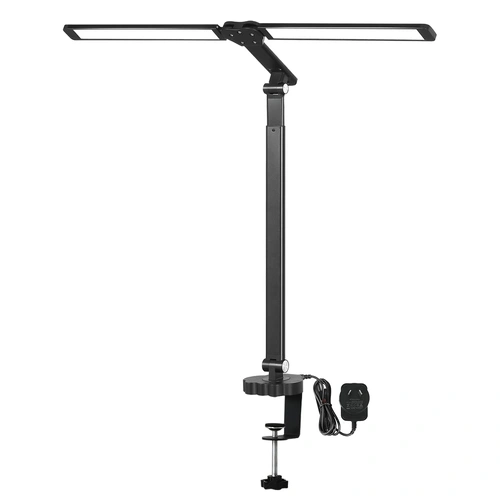 Emitto Double Head LED Desk Lamp Dimmable With Clamp