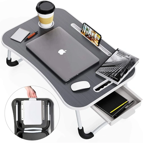 CARLA HOME Laptop Bed Desk with Storage and foldable legs for Adults, Kids & Home Office