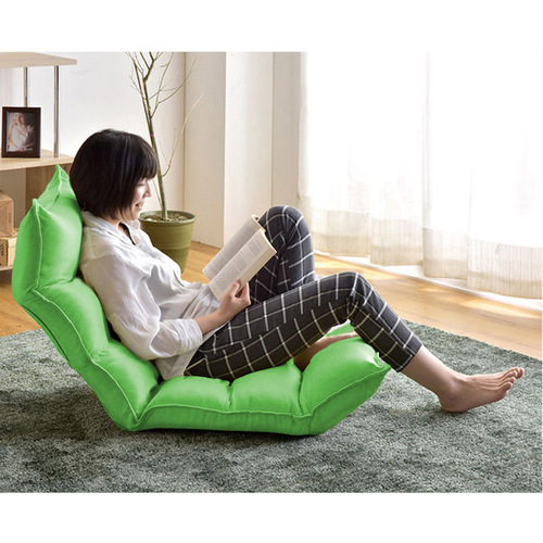 Foldable Tatami Floor Sofa Bed Meditation Lounge Chair Recliner Lazy Couch Green