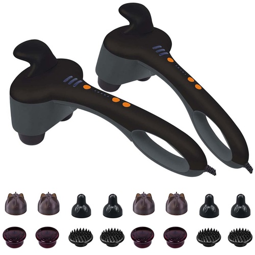 2X Portable Handheld Massager Soothing Heat Stimulate Blood Flow Foot Shoulder