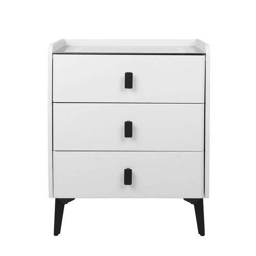 Levede Bedside Table LED Lights Drawers Storage