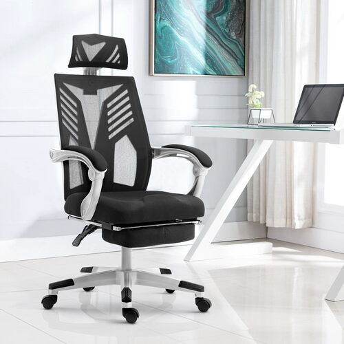 Gaming Office Chair Computer Desk Chair Home Work Recliner White