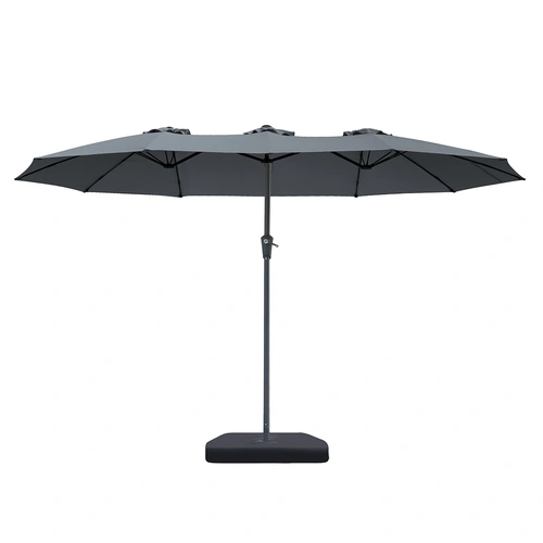 Centra 4M Double-sided Patio Umbrella Outdoor Umbrella Base Stand Grey