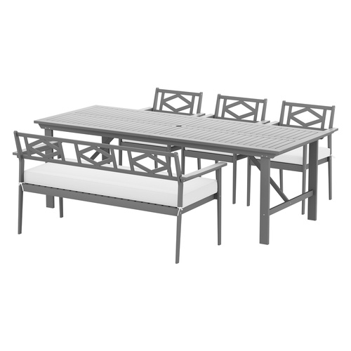 5pcs Outdoor Furniture Dining Set Chair Table Patio Acacia Wood 6 Seater