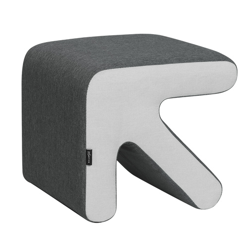 Ottoman Foot Stool Fabric Foot Rest Footstool Padded Seat Kids Grey