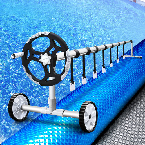 Aquabuddy Solar Swimming Pool Cover Roller Blanket Bubble Heater 11x4.8m Covers