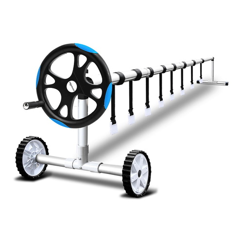 Swimming Pool Cover Roller Reel Adjustable Solar Thermal Blanket Blue