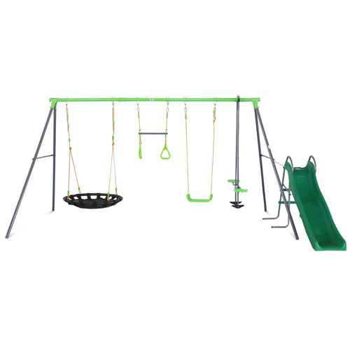 Lynx 5 Station Swing Set with Slippery Slide