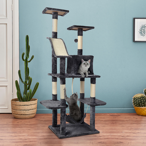 Cat Tree 171cm Trees Scratching Post Scratcher Tower Condo House Furniture Wood