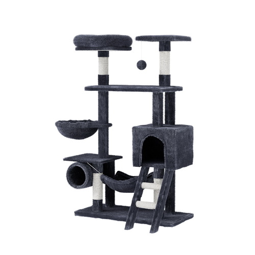 Cat Tree Scratching Post Tower Scratcher Wood Condo Toys House Bed 144cm