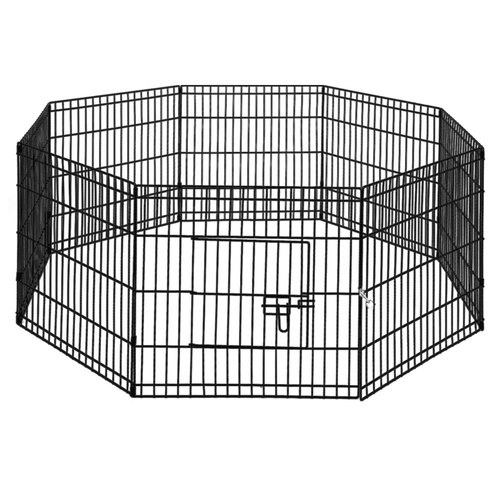 24" 8 Panel Pet Dog Playpen Puppy Exercise Cage Enclosure Play Pen Fence