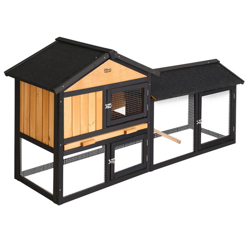 Chicken Coop Rabbit Hutch Wooden Cage Pet Hutch 165cm x 52cm x 86cm