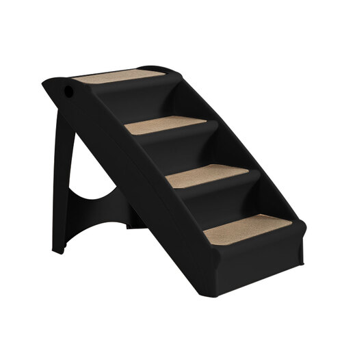 Pet Stairs Ramp Steps Portable Foldable Climbing Ladder Soft Washable Dog Black