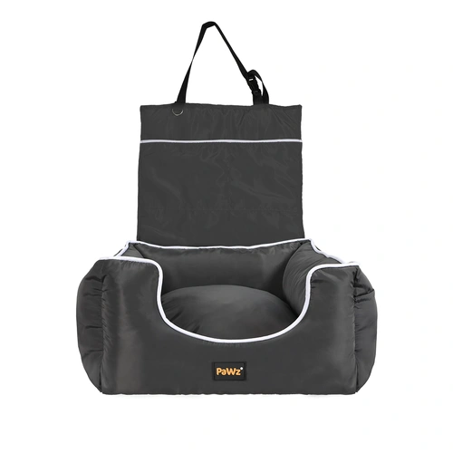  Dog Car Booster Seat Belt Pet Backrest Grey