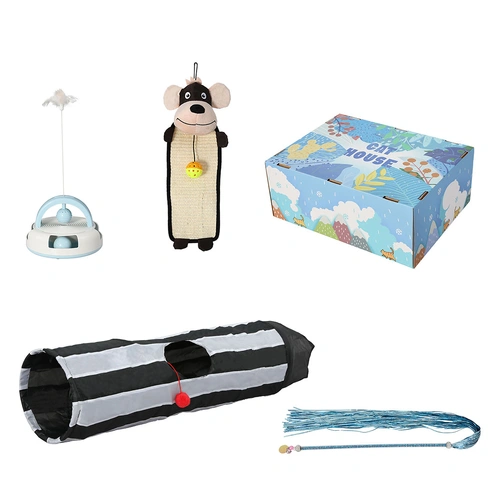  Interactive Pet Toy Set Cat Tunnel
