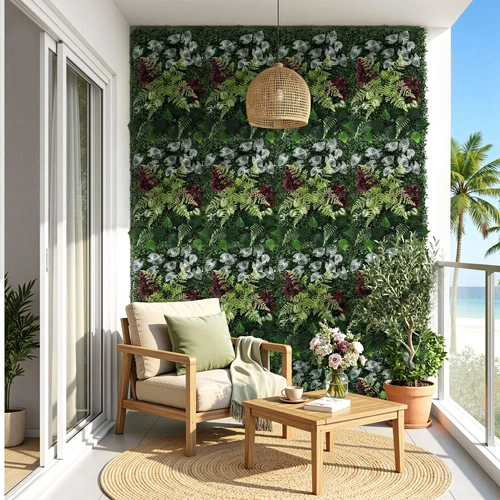 4PCS Artificial Plant Wall Panels 40X60CM Boxwood Panel Flower Backdrop Backyard Green Decor
