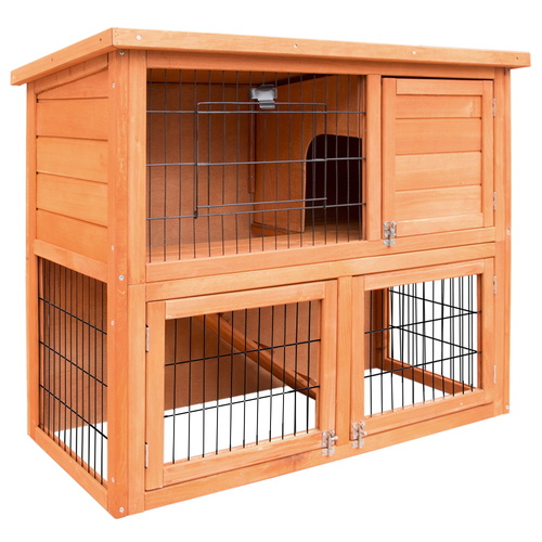 Chicken Coop 88cm x 40cm x 76cm Rabbit Hutch Large House Run Wooden Cage Outdoor