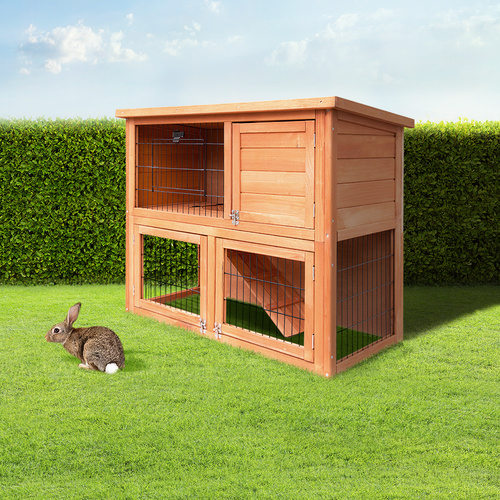 Chicken Coop 88cm x 40cm x 76cm Rabbit Hutch Large House Run Wooden Cage Outdoor