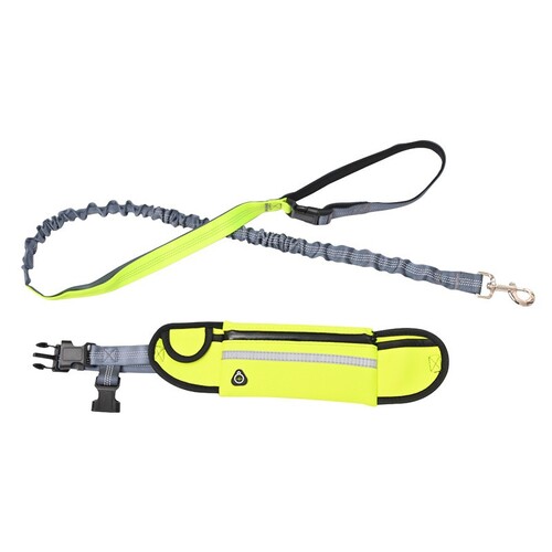 Yellow Adjustable Hands-Free Pet Leash Bag Dog Lead Walking Running Jogging Pet Essentials