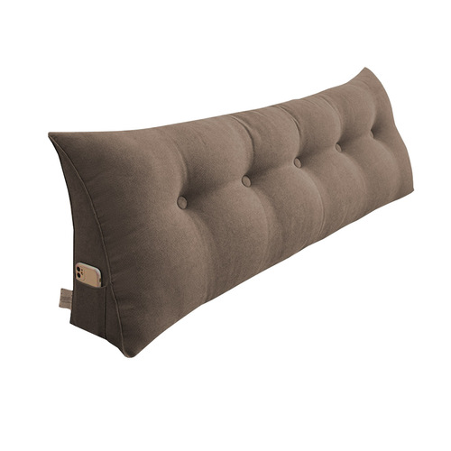 100cm Coffee Triangular Wedge Bed Pillow Headboard Backrest Bedside Tatami Cushion Home Decor
