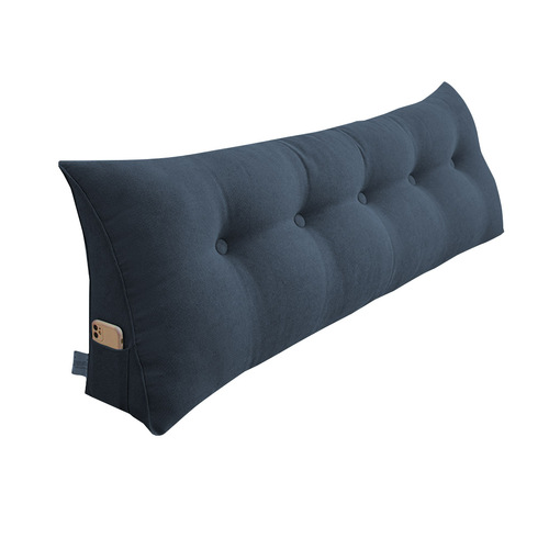 100cm Grey Triangular Wedge Bed Pillow Headboard Backrest Bedside Tatami Cushion Home Decor